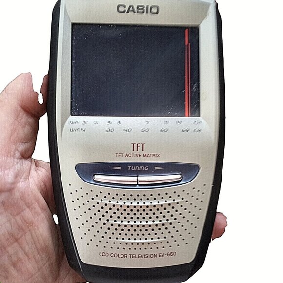 Vintage Casio EV 660 Handheld TFT Active Matrix TV Tested Works - Picture 4 of 5